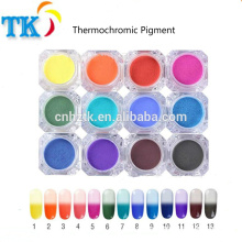 Pigmento termocrômico a cor do pó pode mudar com a mudança de temperatura para unha polonês / tinta